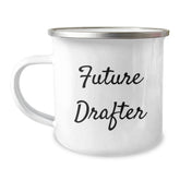 Funny Future Drafter Gifts for Men, Unique Drafter Camping Mug, Christmas Unique Gifts from Friends to Family - Image 1